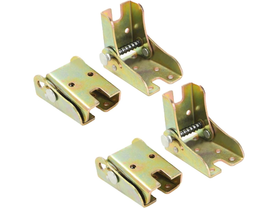 Dobradiça Dobrável Com Travamento Automático, Placa De Aço Dourado, 4