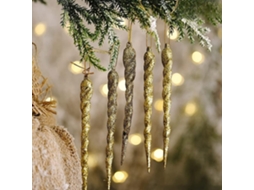 Anjo transparente pendurado em árvore de Natal para decoração de casa, casamento e festa.