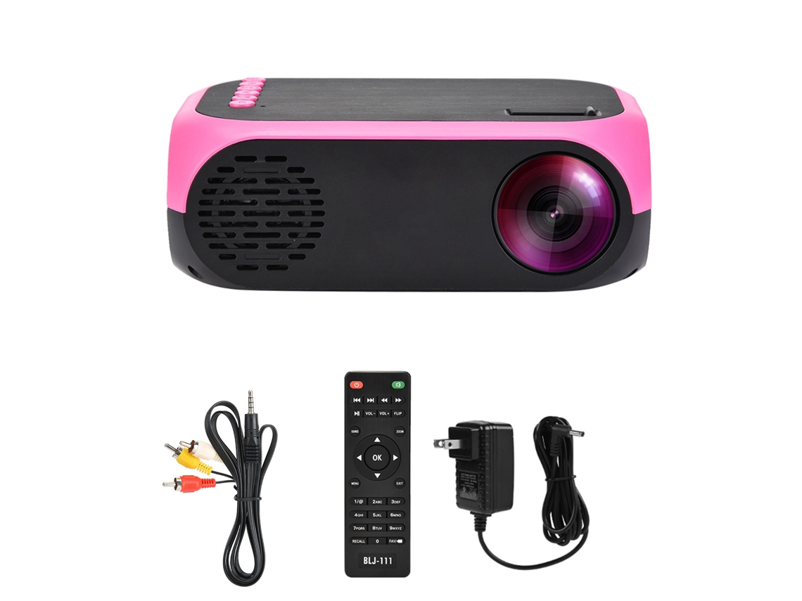 Projetor Portátil LAXISCREED Hd 1080p Led Vermelho Preto
