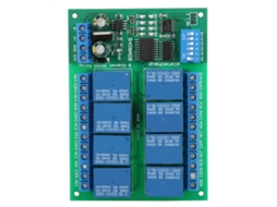 Placa De Expansão De Relé 8 Canais Rs485 12v Para Controle Remoto Com Protocolo Rtu Plc