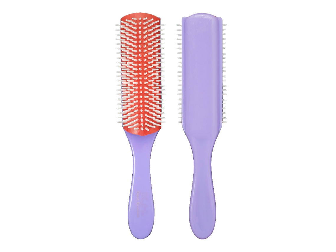 Pente de Cabelo Danman de 9 Fileiras e 4 Cores com Função de Massagem no Couro Cabeludo, Qualidade Profissional. MDUG (roxo)