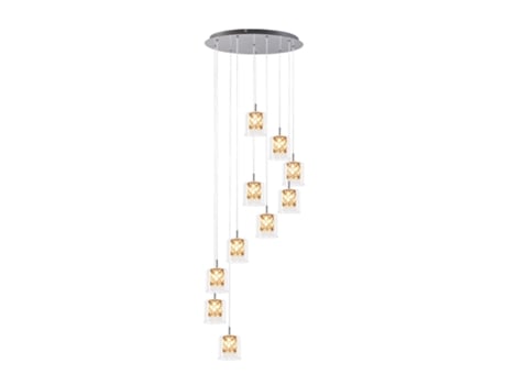 Pendente Sala De Jantar Vidro G9 Cristal 120cm 2504444 Zmh