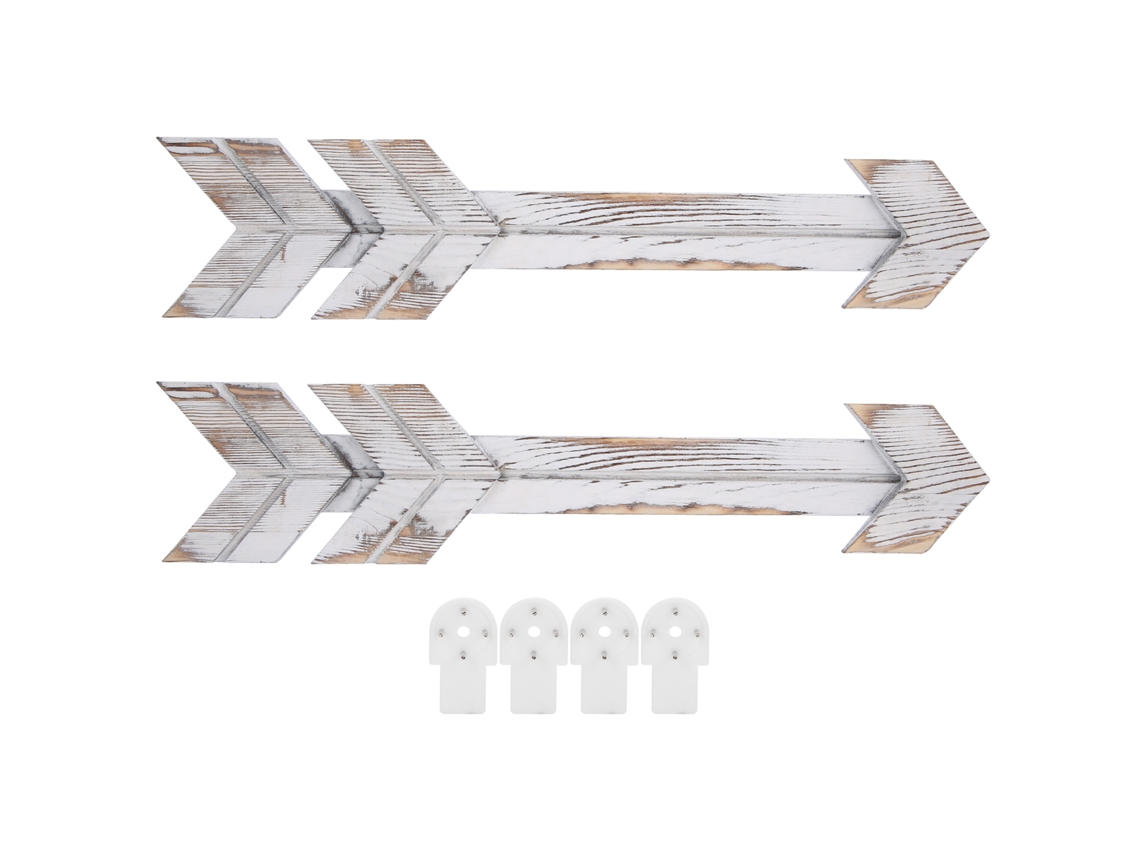 Sinal de Decoração de Flechas de Madeira LAXISCREED 2pcs