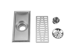 Grate De Dreno Retangular Aço Inox Desentupimento Rápido Resistente