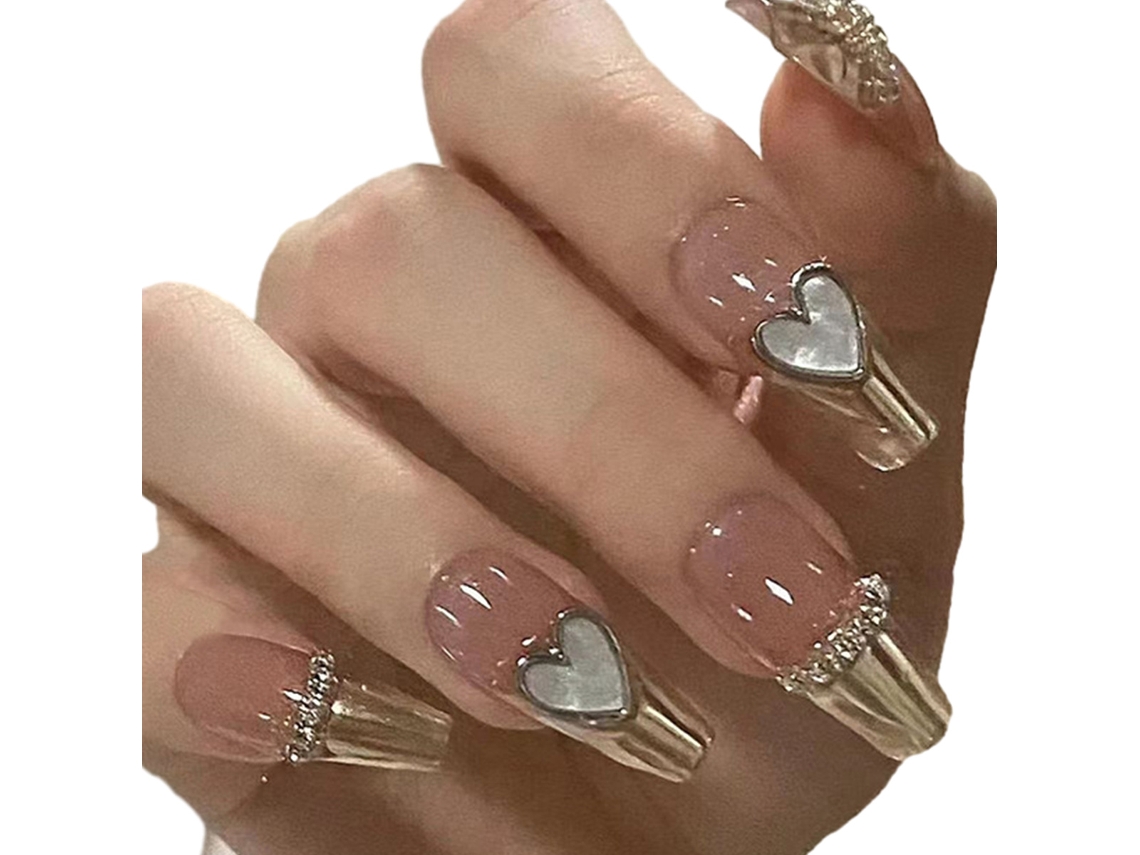 Conjunto de Kit de Manicure com Unhas Falsas Longas e Removíveis para Decoração. NEVEANCE