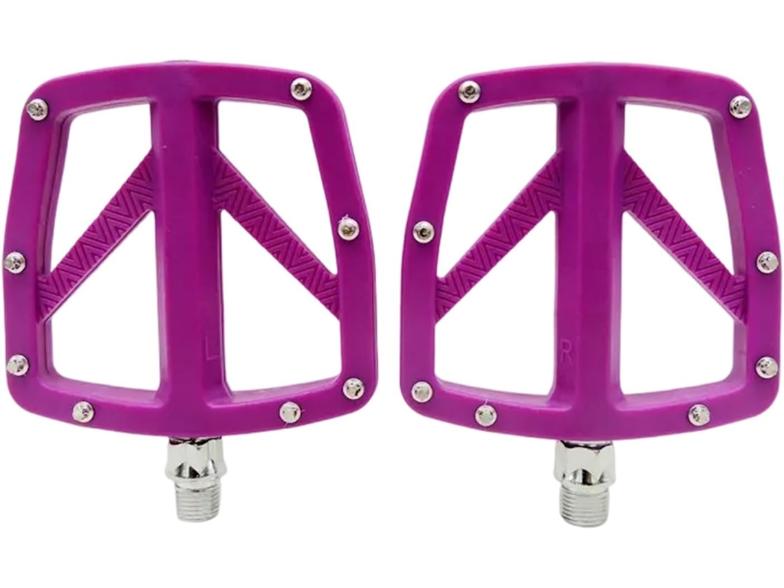 Pedais versáteis para bicicletas com rolamentos selados, longos e leves.