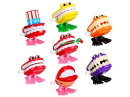 7pcs Brinquedo De Dentes De Corda Andante Decoração Natal Halloween Presente Infantil