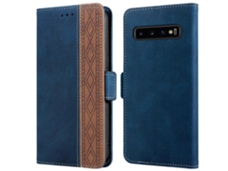 Capa De Couro Com Costura Lateral, Proteção Magnética E Rfid Para Samsung Galaxy S10