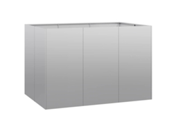 Planter, Planters Vidaxl Prateado Aço (120 X 80 X 80 Cm)