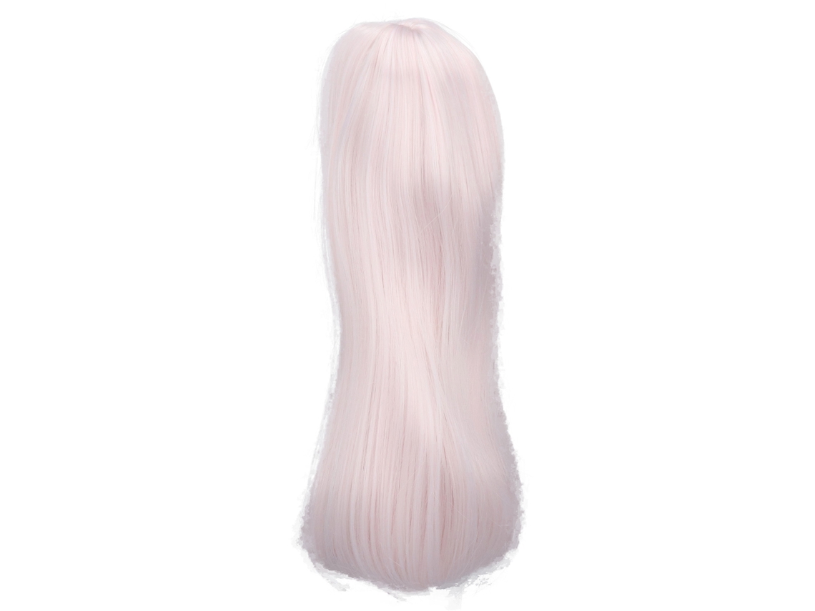 Peruca de Boneca 1/3 Fio Fibra Resistente Ao Calor Reto Diy Rosa 8 9 Polegadas