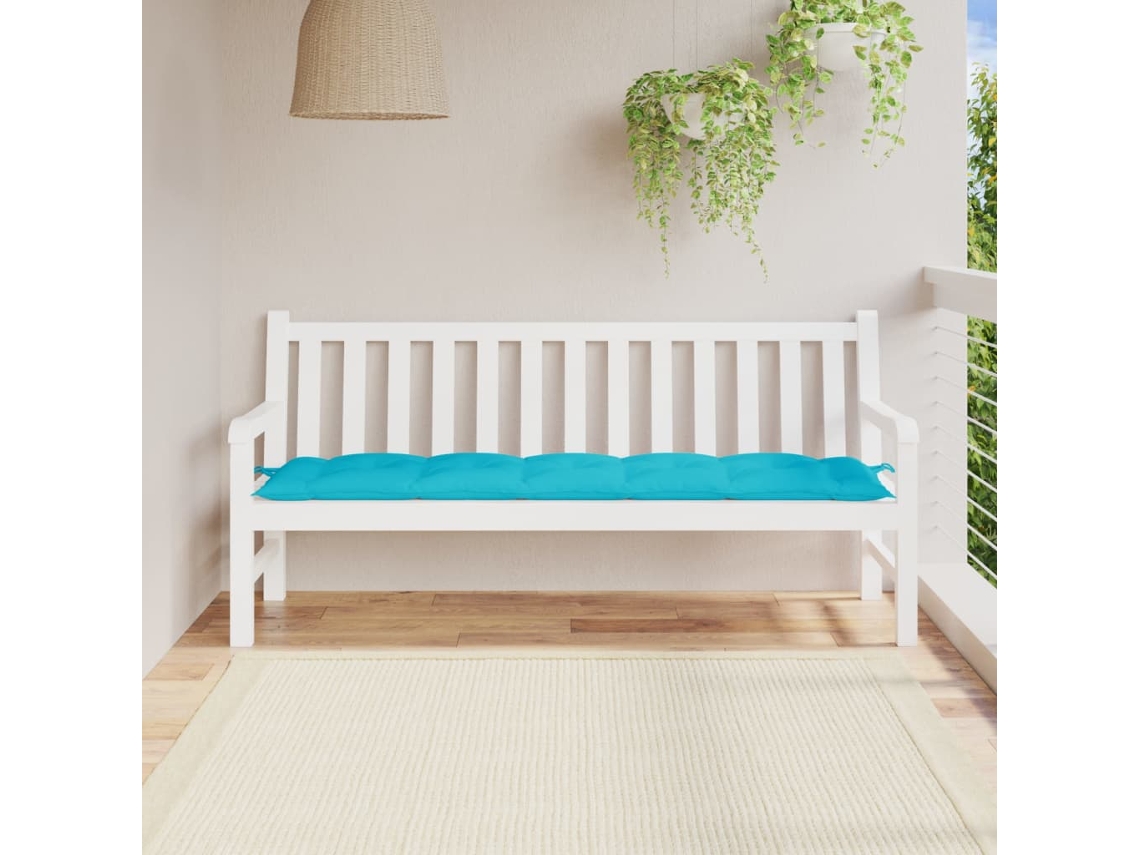 Vidaxl Almofadão P/ Banco De Jardim 180x50x7 Cm Tecido Oxford Turquesa