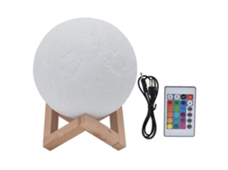 Lâmpada Lua 3d 16 Cores Led com Alto falante Bluetooth | S/MARCA
