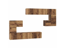 Unidades de Tv 4 Pcs Madeira Antiga Madeira Processada MAISON EXCLUSIVE