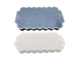 Moldes De Silicone Para Gelo Em Forma De Favos: Ideal Para Drinks, Doces E Mais - Fácil De Usar E Limpar Preto*branco