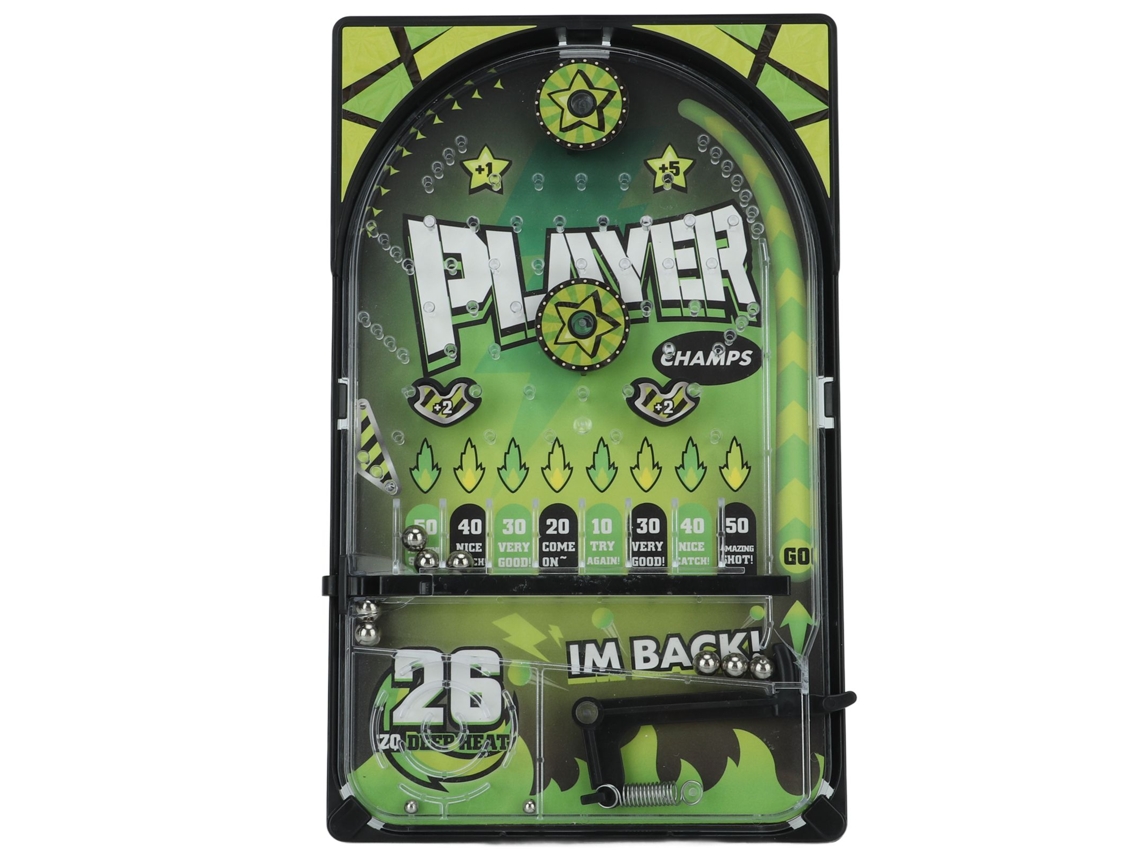 Primerox brinquedo de Pinball para Crianças Portátil Jogo a Pronta Mão Desenvolve Coordenação Visuo motora Verde Escuro