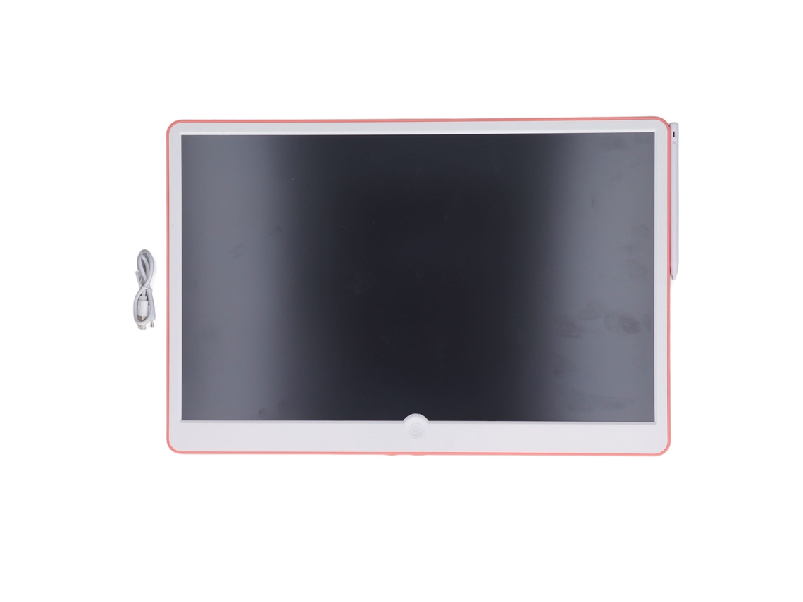 Mali tabela de Escrita Lcd Grande Tela Colorida Portátil Bloco de Rabiscos com Caneta Rosa e Branco
