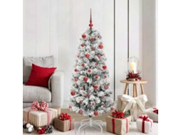 Vidaxl Árvore De Natal Articulada Artificial Verde E Branco 150 Cm