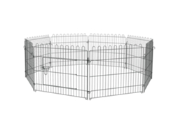 Parque De Estimação Com 8 Paineis 71x61cm Dobrável Cerca De Com Porta Com Trava Para Jardim Pátio Exterior Preto