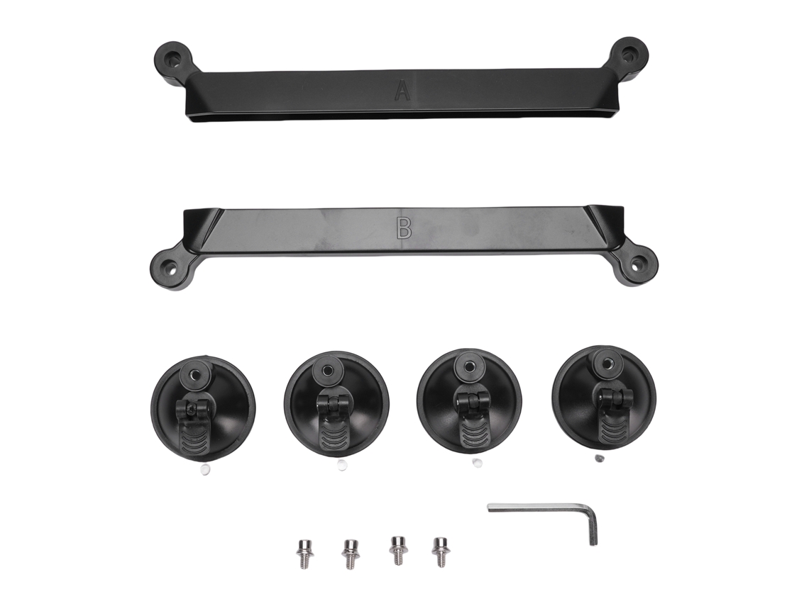 Suporte com ventosa para antena parabólica veicular: portátil, fácil de desmontar e montar, e com excelente recepção de sinal.