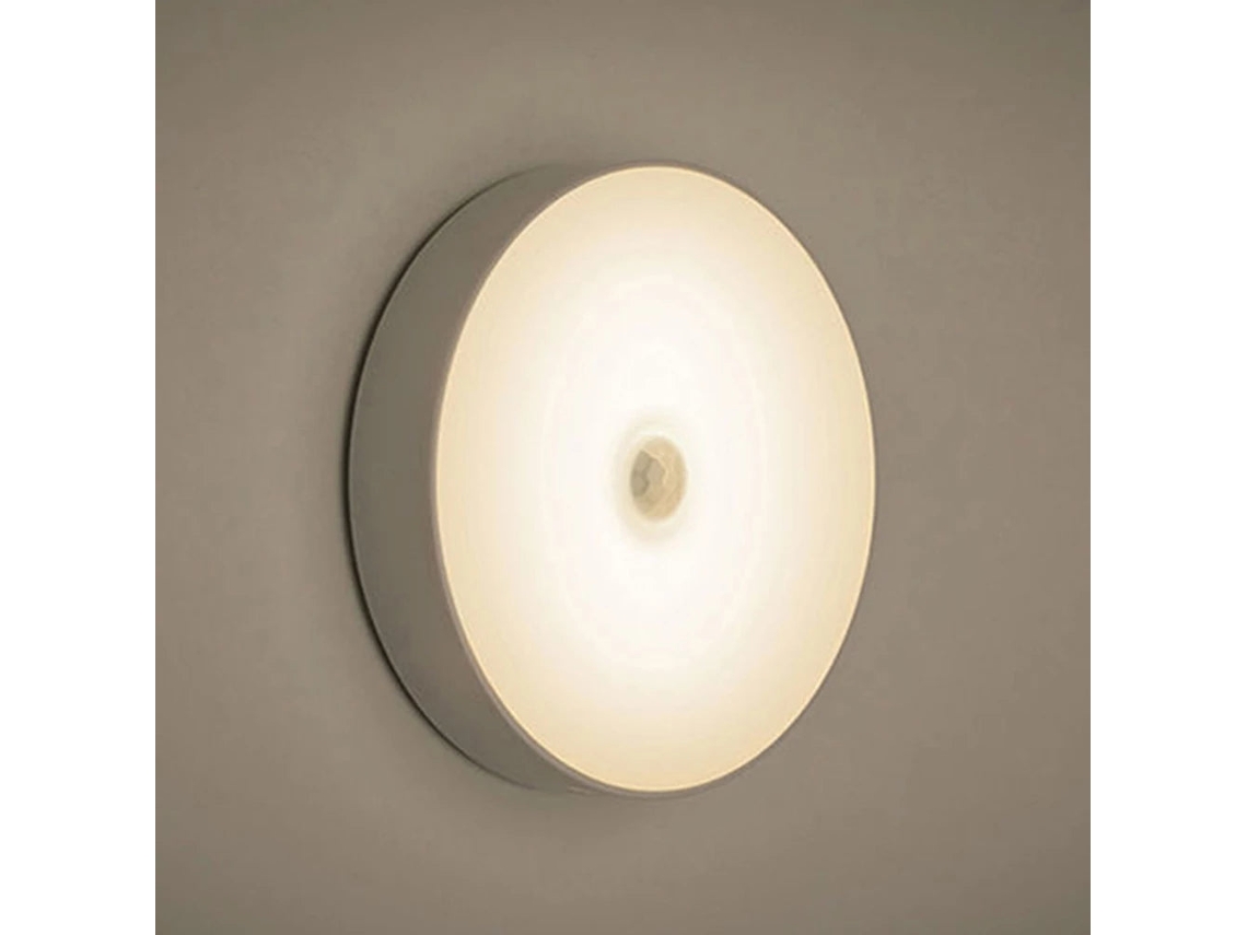 Mini Luminária Noturna Redonda de Led com Sensor de Movimento, Sem Cintilação, para Uso na Parede, Ideal para Crianças, Cozinha e Quarto BRILVIBERA