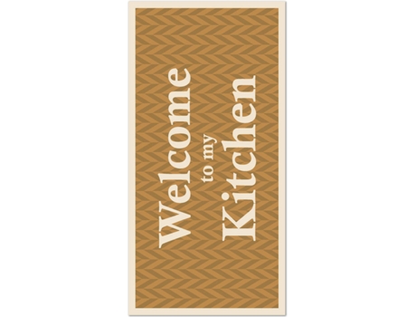 Tapete HOME & LIVING Welcome to my Kitchen (Laranja - 160x230 cm - Vinil)