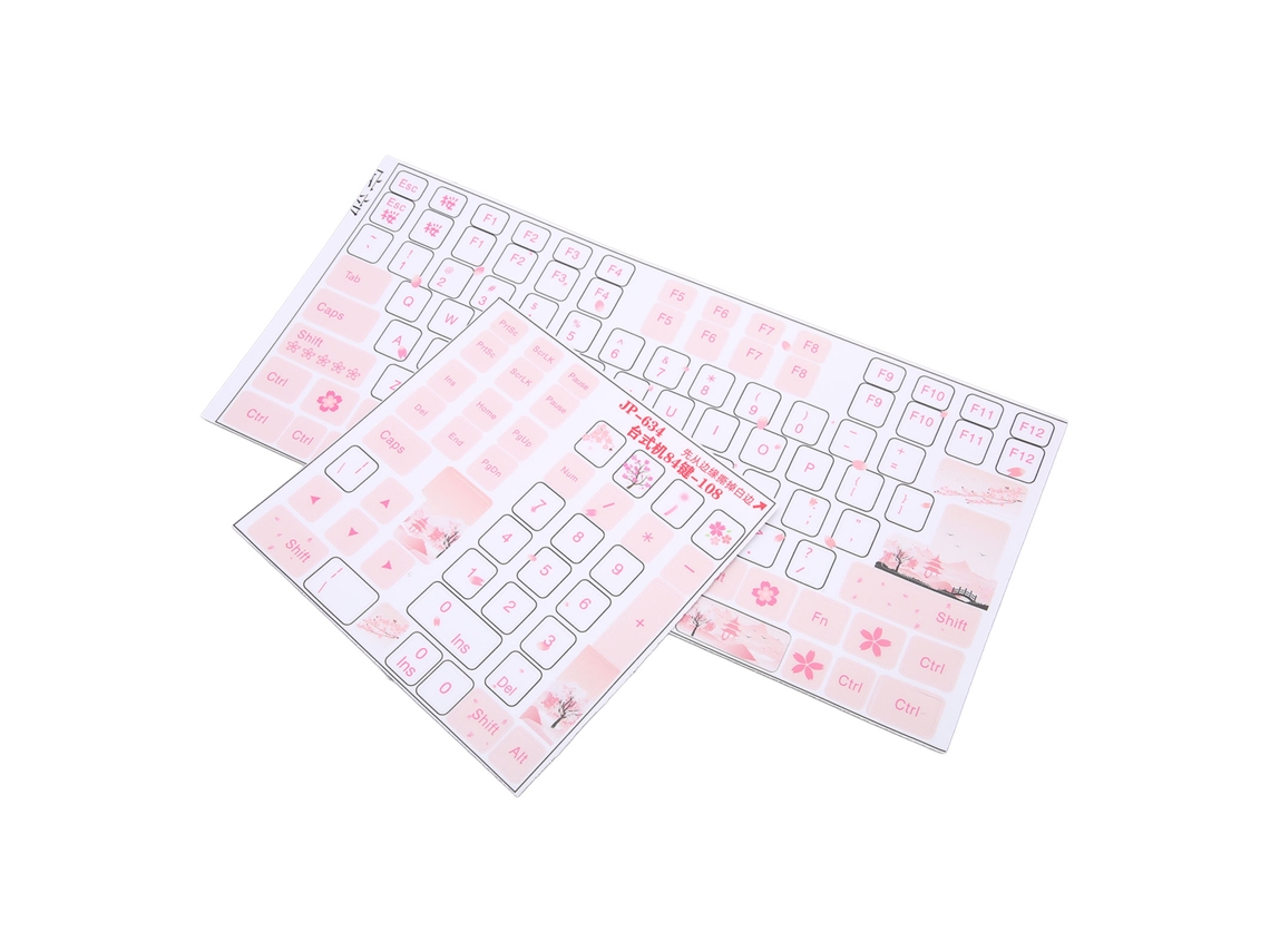 Adesivos para Teclado Mecânico Universal Clear Teclas em Inglês para Computador Notebook