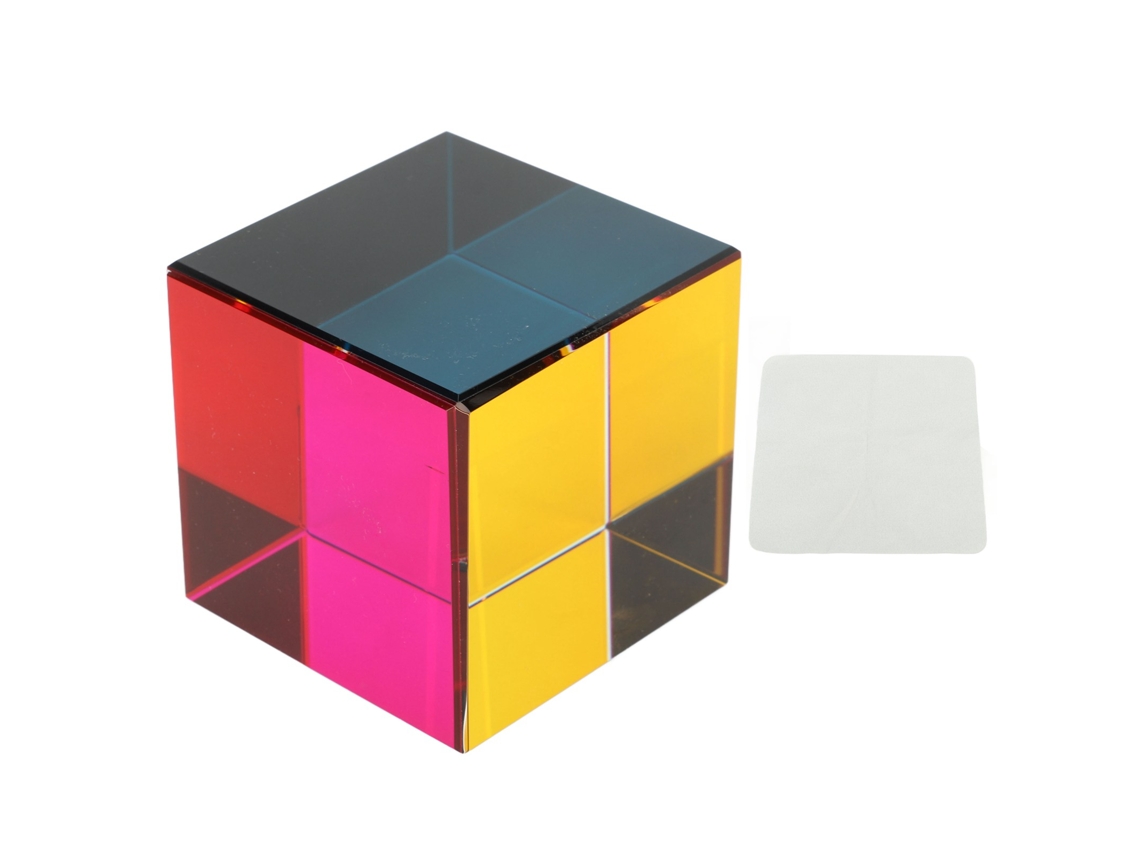 Laxiscreed Prisma Cúbico De Seis Faces Com Cores Ópticas Para Decoração E Ensino De Física