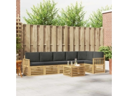 Vidaxl Conjunto De Sofás Para Exterior 7 Unid. Branco E Antracite
