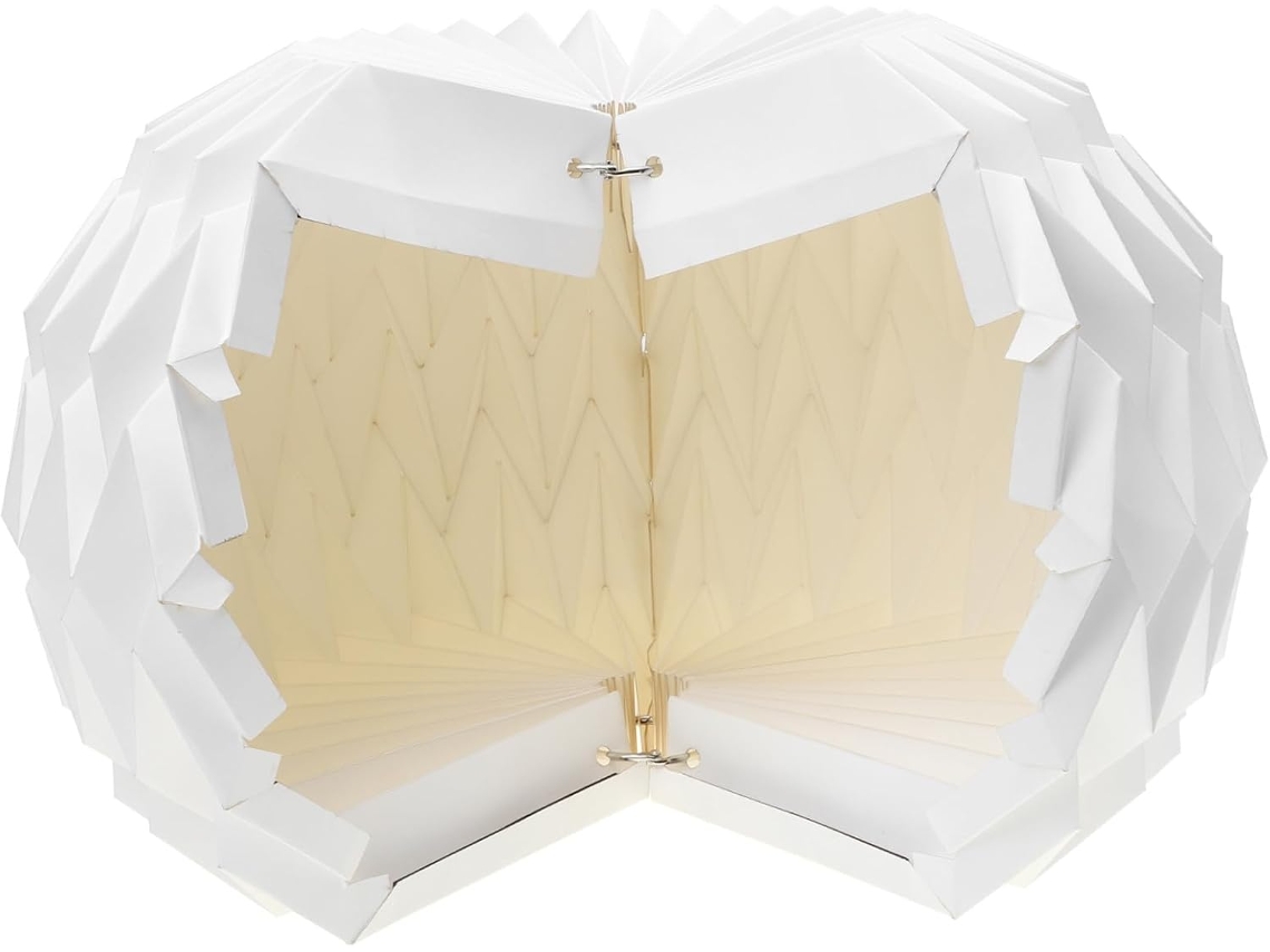 Abajur Dobrável De Papel Origami Branco, Luminária Decorativa Simples E Elegante.