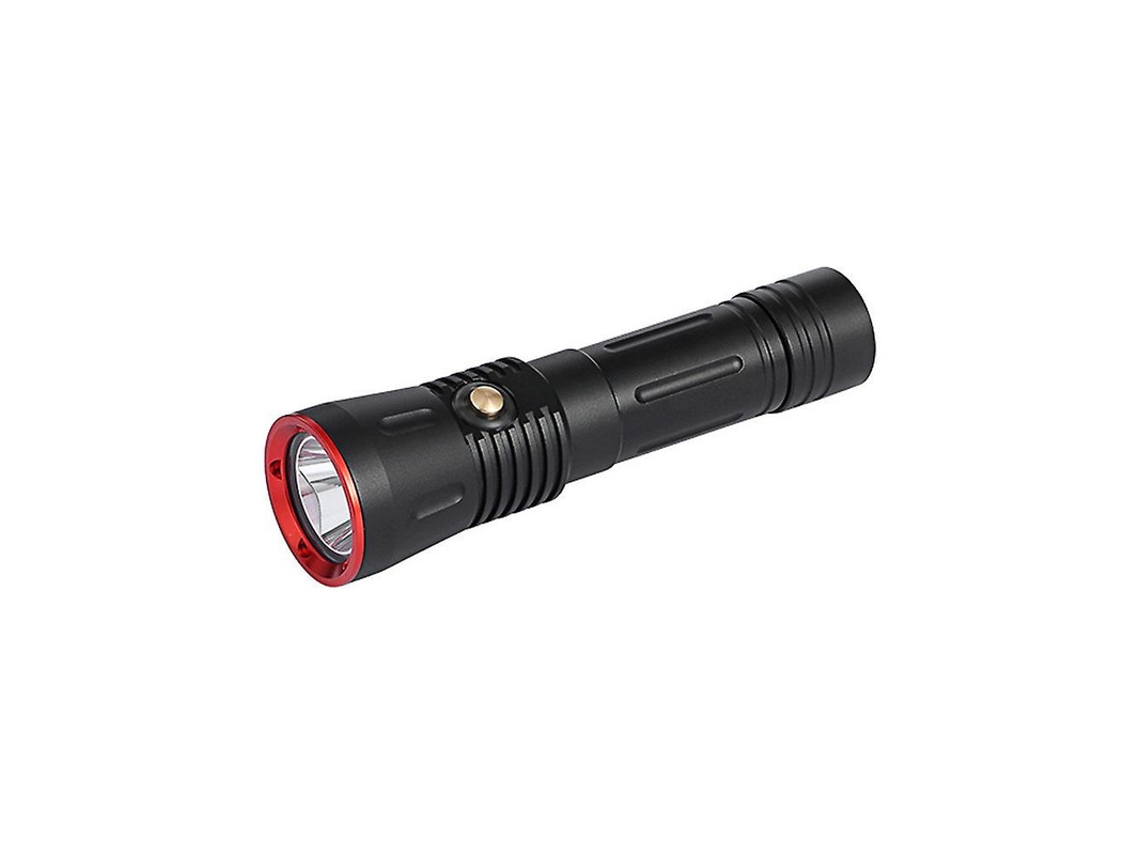 Luz Mergulho 3000lm Bateria Manual Escurecimento Ipx8 Mergulho/pesca/camping Preto Yizhood
