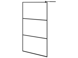 Divisória de Chuveiro com Vidro Transparente 115x195 Cm Preto MAISON EXCLUSIVE
