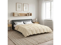Vidaxl Edredom De Verão Simples 200 X 240 Cm Verão Creme Respirável