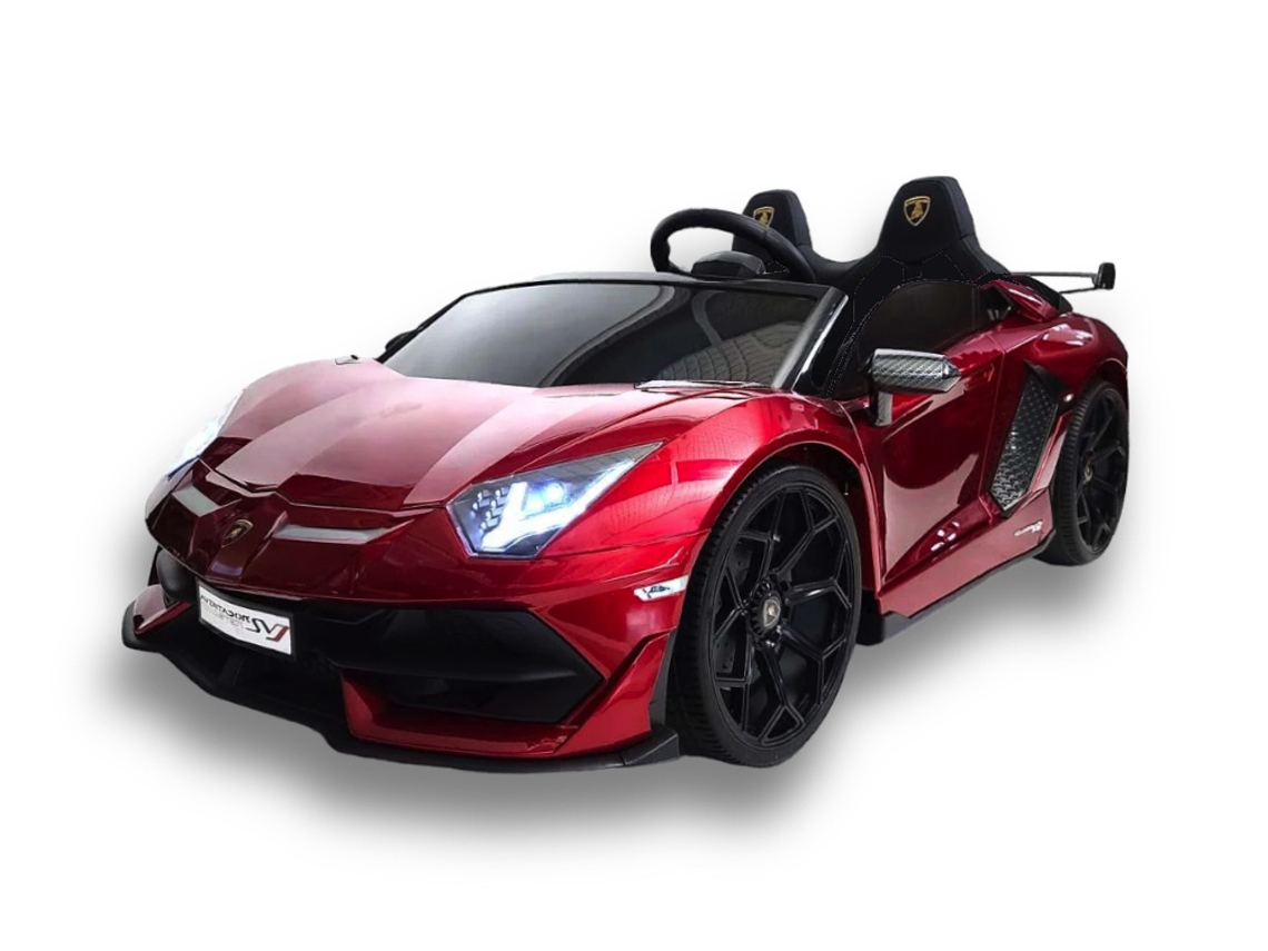 Lamborghini Aventador, Carro Infantil Elétrico De 24 Volts Para 2 Pessoas Com Pneus De Borracha, Banco Em Pele!