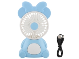Ventilador Portátil Usb Laxiscreed Com Cabeça Da Minnie, Luzes Coloridas, Ideal Para Mesa E Uso Portátil Silencioso