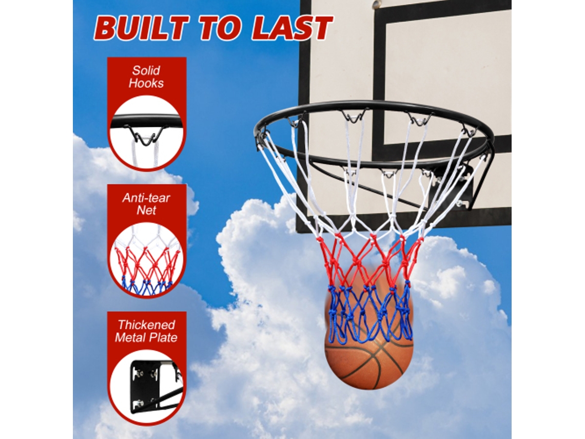 Substituição De Aro De Basquete De 45,72 Cm,aro De Basquete Montado Na Parede,aro Flexível De Basquete Para Substituição De Gol Com Rede,compatíve
