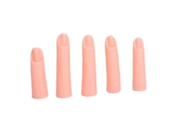 Rebe - Conjunto de 5 Dedos Falsos de Silicone Macio com Ímã para Prática Profissional de Nail Art (Faça Você Mesmo)
