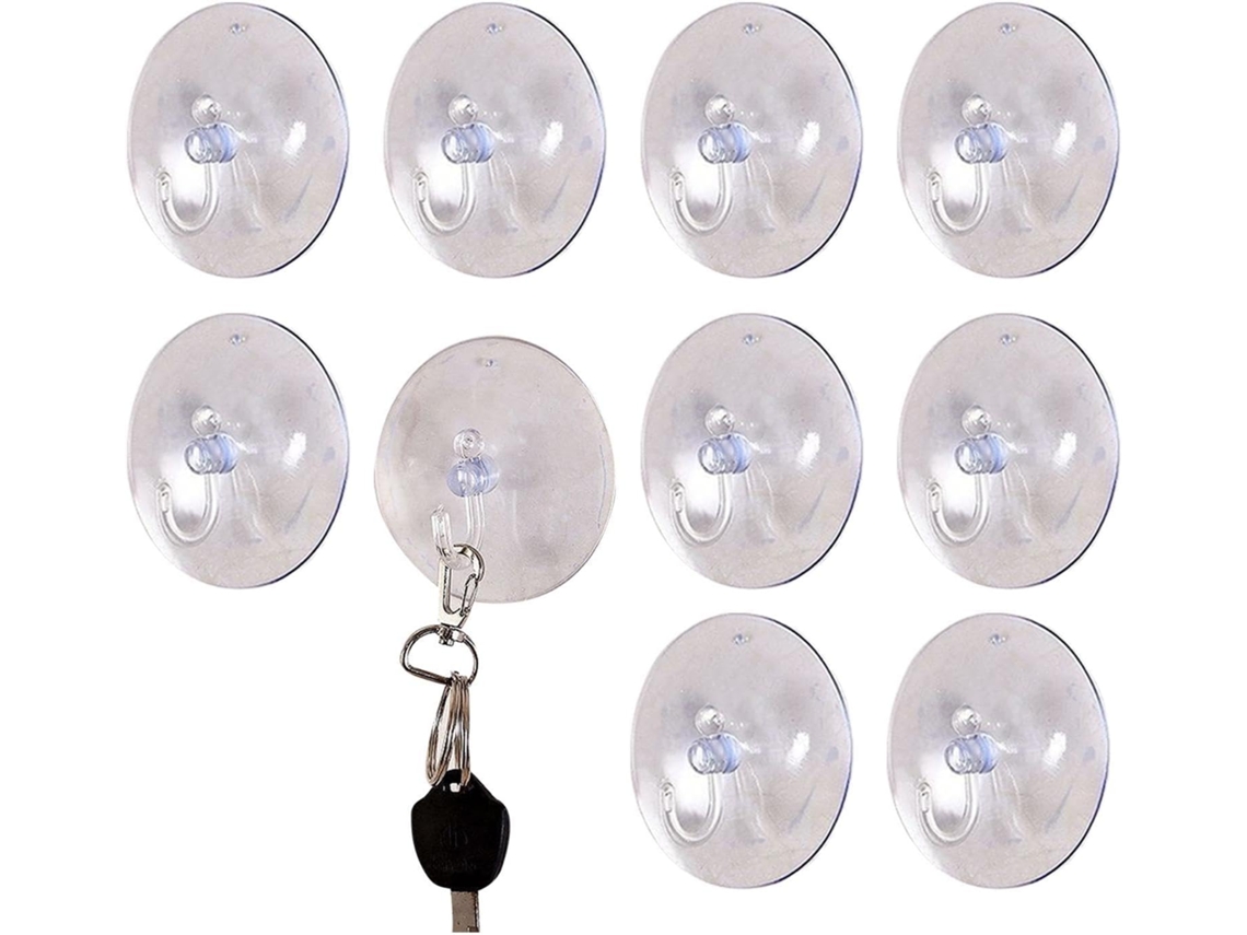Conjunto De 10 Suportes Parede Com Ventosa, Capacidade De Carga 1kg, Economizam Espaço E Não Precisam De Furação