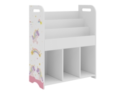 Estante para Crianças em Aglomerado de Madeira Røyrvik 75X62X29Cm Motivo Unicórnio [EN.CASA]