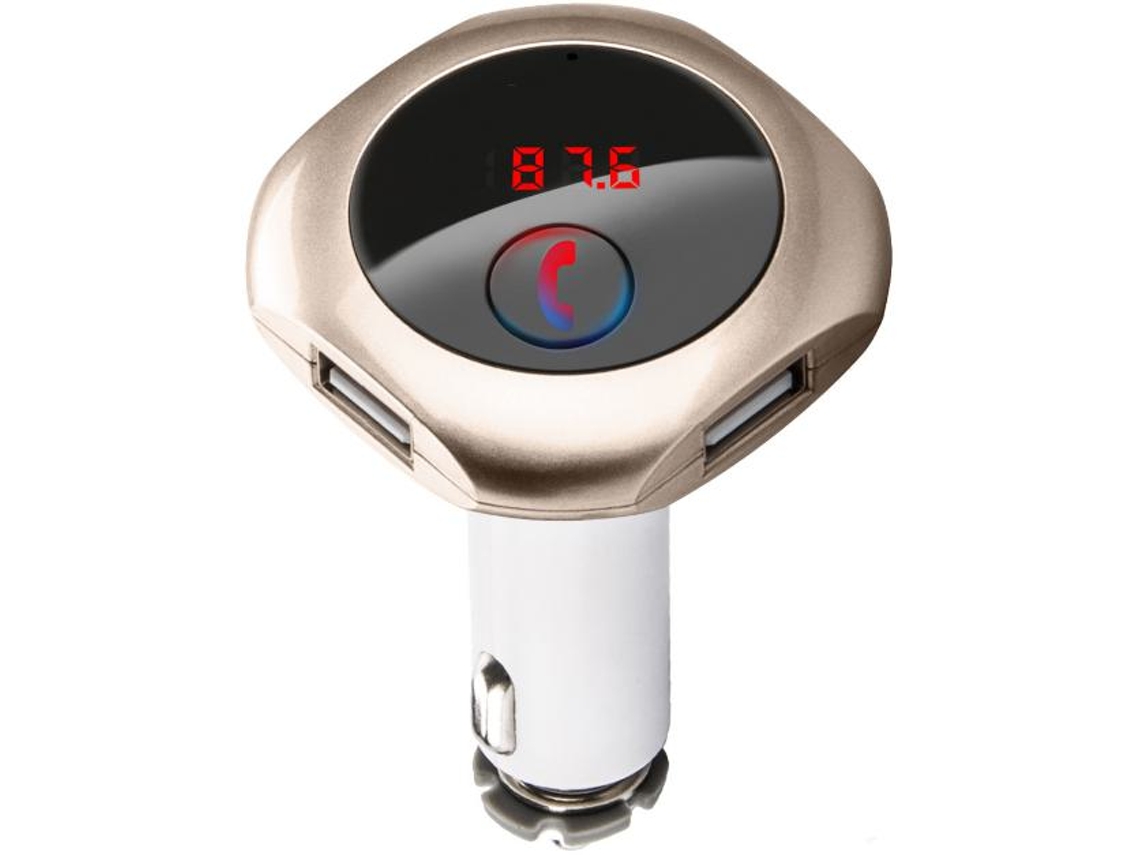 Transmissor Fm Bluetooth Yizhood Car Q7 Segurança Musica Branco