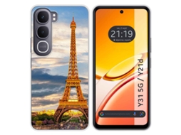 Capa Tumundosmartphone De Silicone Para Vivo Y31 5g / Y21d Com Estampas De Paris