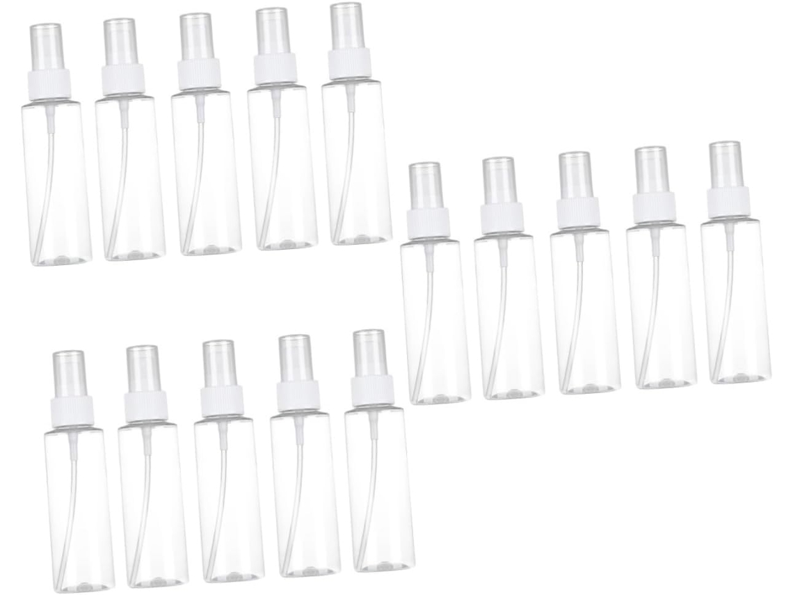 Conjunto De 15 Frascos De Spray Transparentes, Reutilizáveis, Para Limpeza E Viagem.