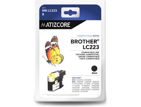 Tinteiro MATIZCORE Brother LC223 Preto (LC223BK) — Preto