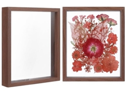 Escolha Única - Fotolijst Em Madeira - Penteada Em Madeira - Marroca - 26,7 X 21,5 X 4 Cm - Dupla Claro - Perfeito Para Decoração - Decoração De Pared