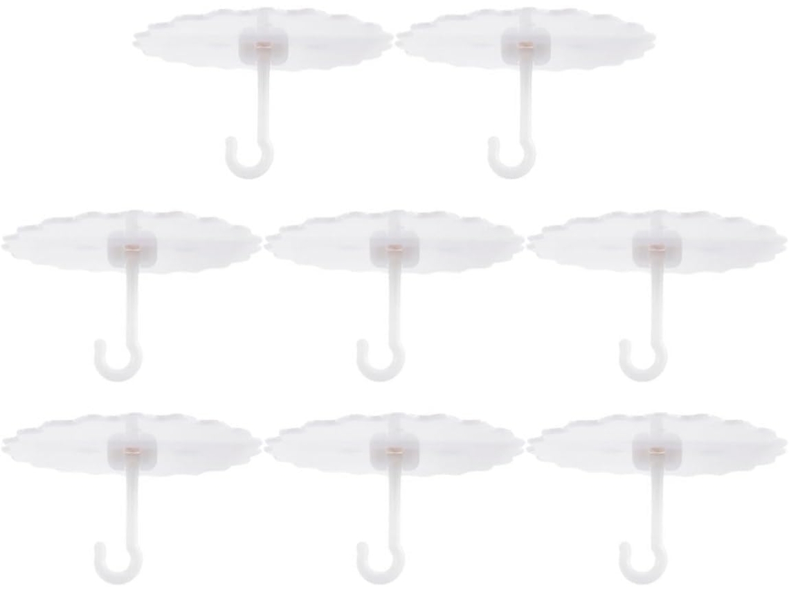 Ganchos De Plástico Branco Hemobllo, Pacote Com 8 Unidades, Suporte Forte E Firme Para Pendurar Mosquiteiros Em Dosséis