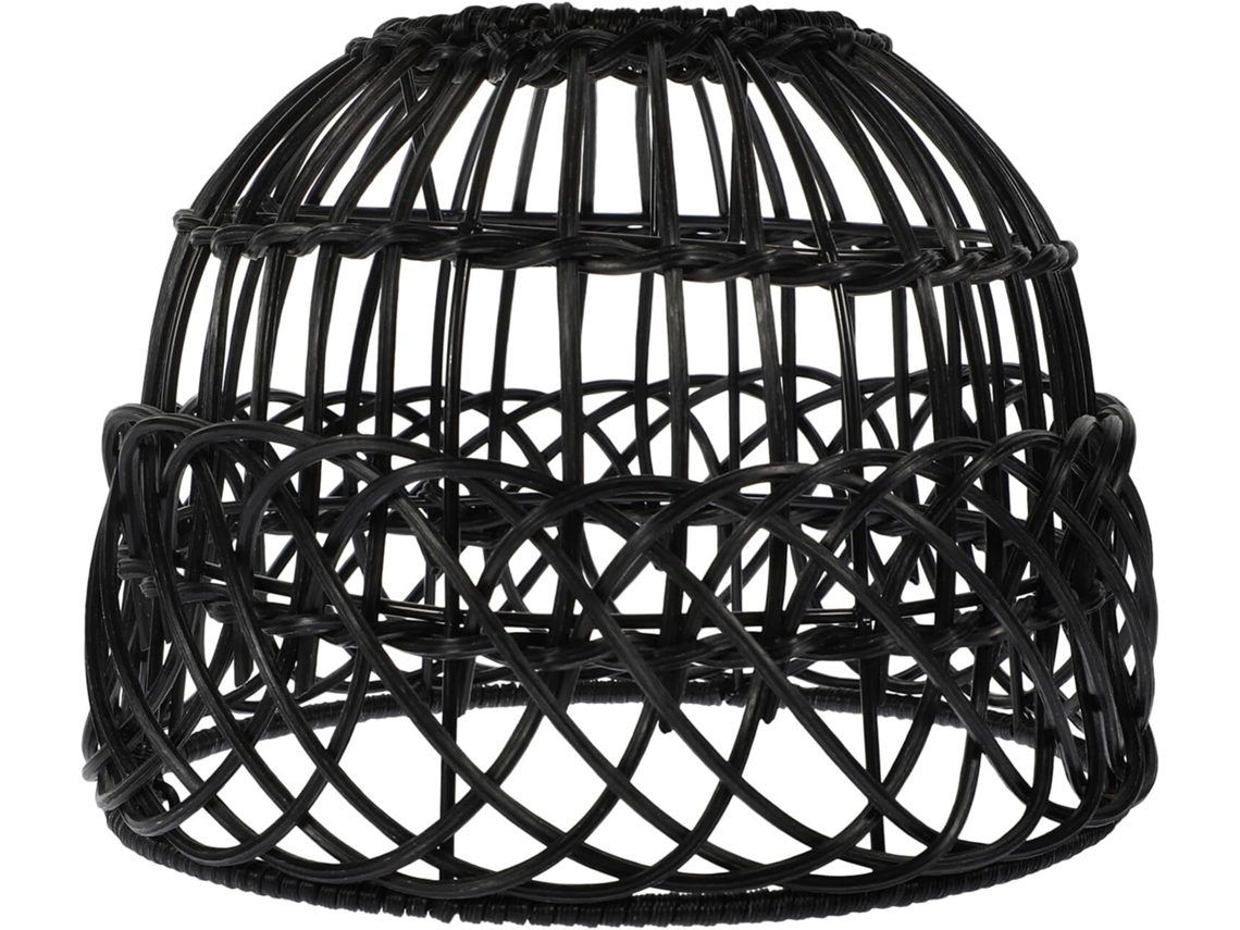 Luminária Suspensa de Vime Trançado, Design Rústico, Pp e Ferro, para Bar, Restaurante e Casa. SFUSHOS