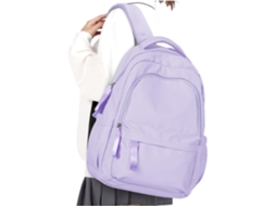 Mochila Escolar, 14 Polegadas, Impermeável, Laptop, Leve, Roxa, Aulas