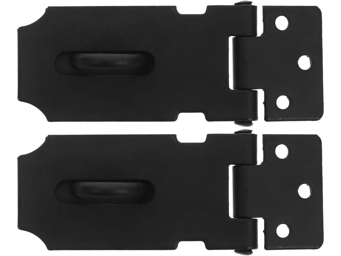 Conjunto De 12-cadeados Com Trava Segurança Em Aço Inoxidável 304-preto 7, 6cm 3 Polegadas, Fecho E Grampo Para Portão