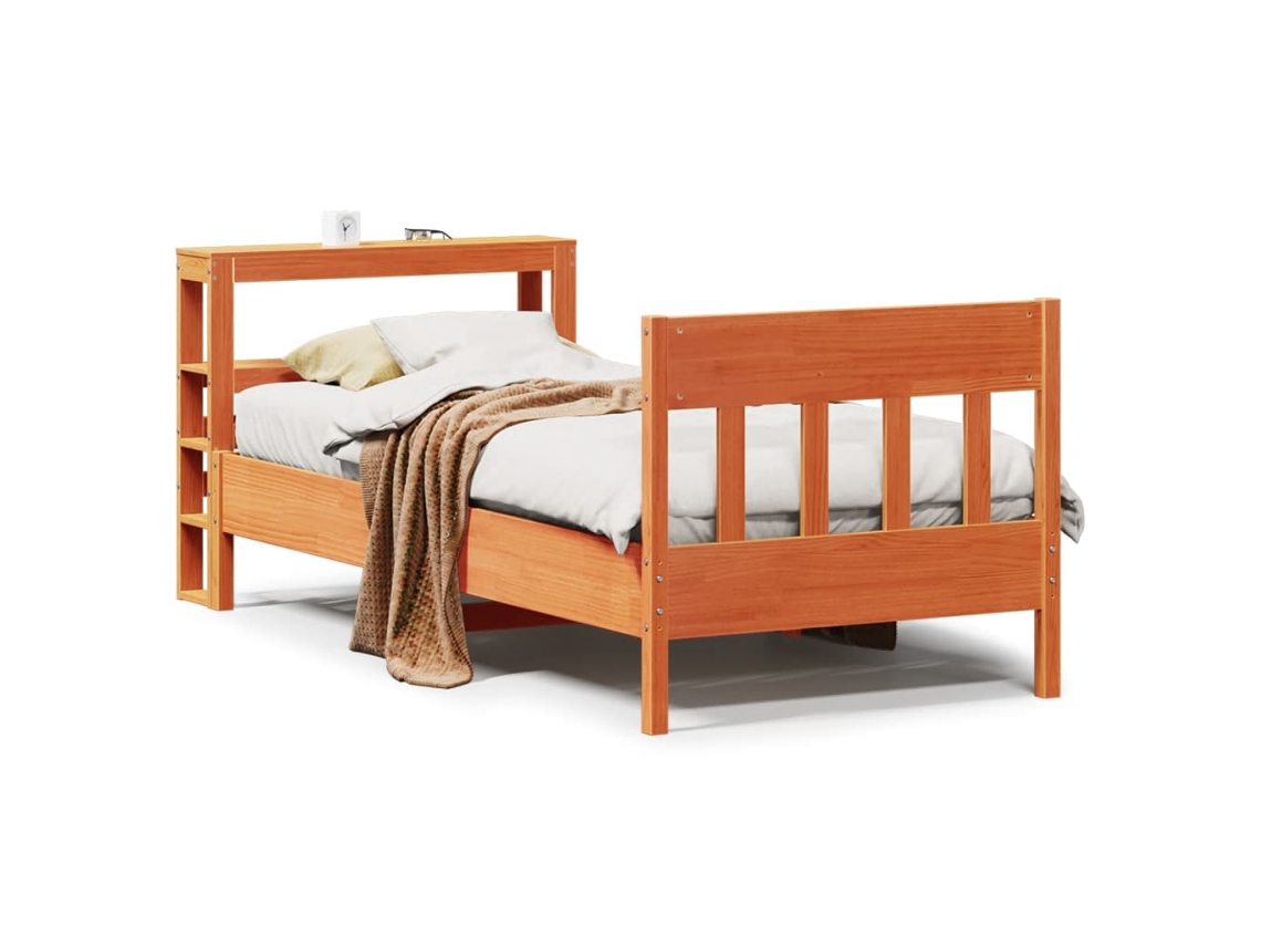 Bed Frame, Bed Frames Vidaxl Marrom Madeira De Pinho (75 X 190 Cm)