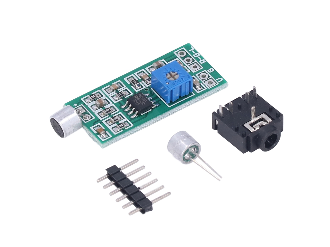 Módulo De Microfone Com Amplificador De Ganho Ajustável