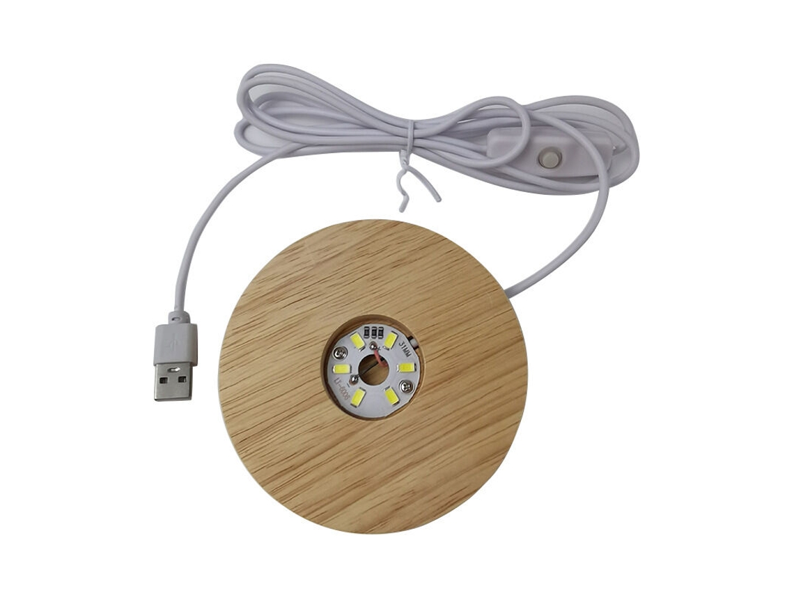 Enfeite Decorativo, Em Acrílico E Vidro, Alimentação Usb, Para Casa, Mesa, Festas E Composição De Ambientes Sazonais